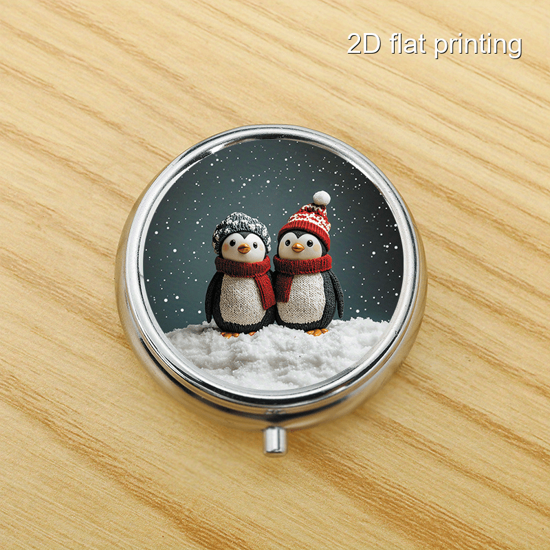 Travel Accessories As Gifts - Boîte ronde à 7 motifs Winter
